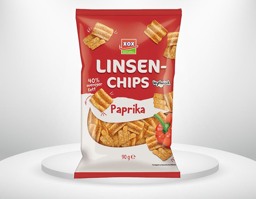 90g XOX Linsenchips Paprika